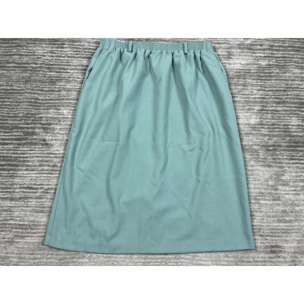 Cricket Lane Skirt Womens 18W Green Pull On Elastic Waist Polyester USA